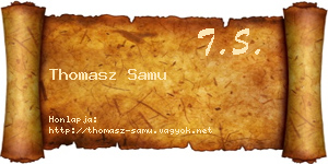 Thomasz Samu névjegykártya